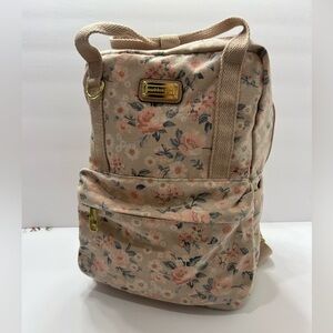 MADDEN GIRL  Mudd Floral Canvas Backpack in Cream and Pink
